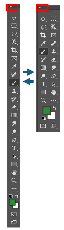 ツールを2列に表示