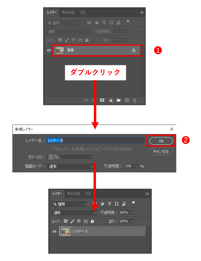 背景レイヤーに変更