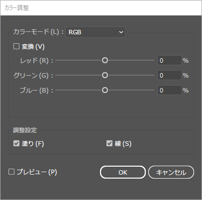 カラーバランス調整図