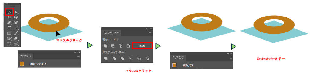 複合シェイプを拡張説明
