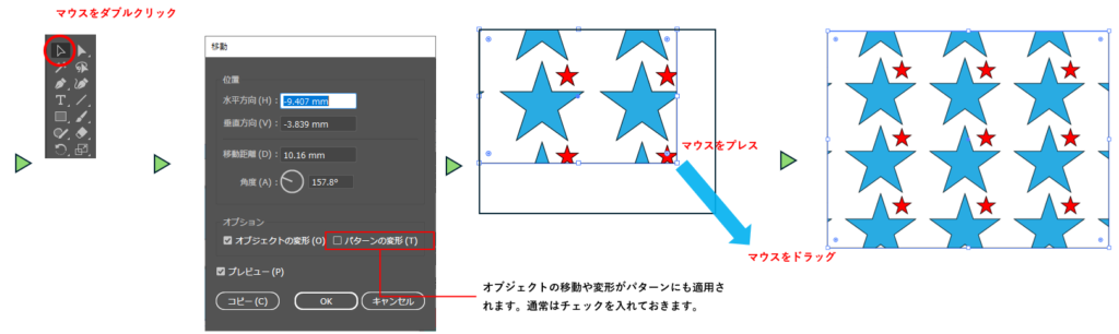 パターンを作成する(パターンオプションで作成する場合)図